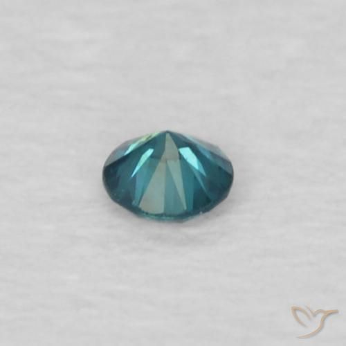 Diamante Azul natural de 0.03 ct, Redondo, VVS