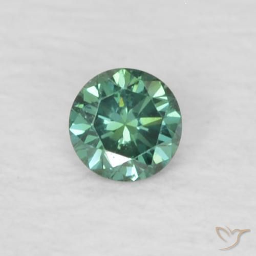 0.04ct Natural Verde Diamante, Redondo, VVS