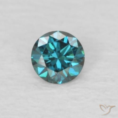 0.04ct Natural Azul Diamante, Redondo, VVS