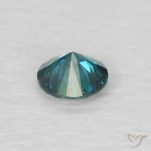 Diamante azul natural de 0,05 ct, corte redondo, VVS