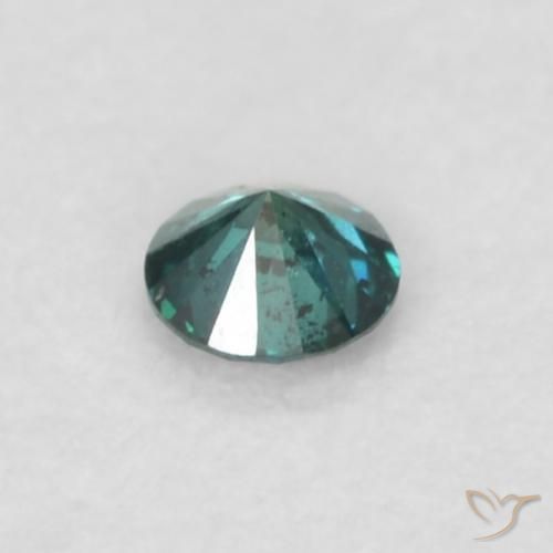 Diamante Verde natural de 0.03 ct, Redondo, VVS-VS