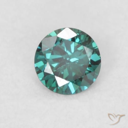 0.06ct Natural Verde Diamante, Redondo, VVS-VS
