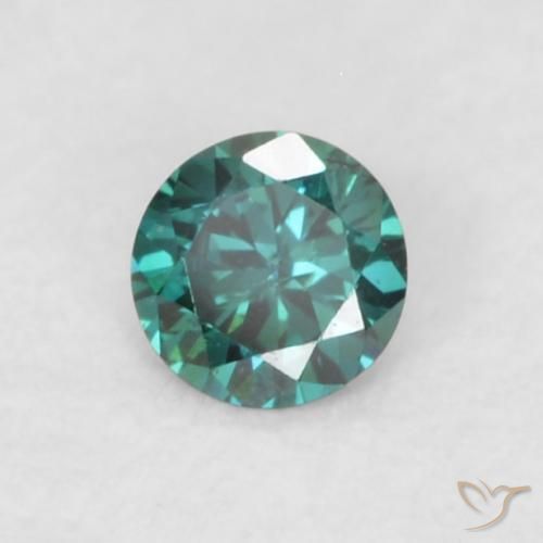 Diamante Verde natural de 0.06 ct, Redondo, VVS-VS