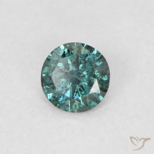 0.08ct Natural Verde Diamante, Redondo, VVS-VS