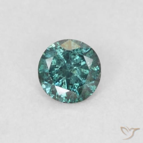 Diamante Verde natural de 0.08 ct, Redondo, VVS-VS