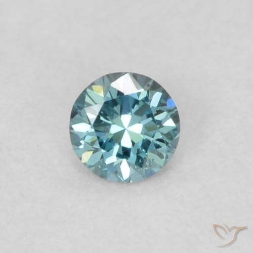 0.04ct Natural Azul Diamante, Redondo, VVS-VS