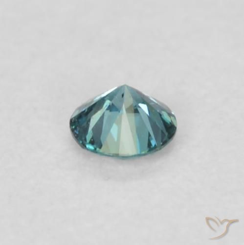 Diamante Azul natural de 0.04 ct, Redondo, VVS-VS