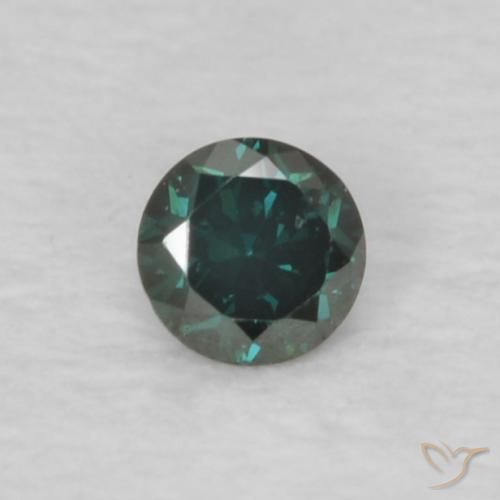 0.05ct Natural Verde Diamante, Redondo, VVS
