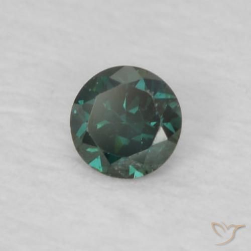 Diamante Verde natural de 0.05 ct, Redondo, VVS