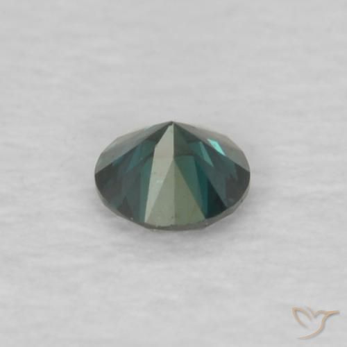Diamante Verde natural de 0.05 ct, Redondo, VVS