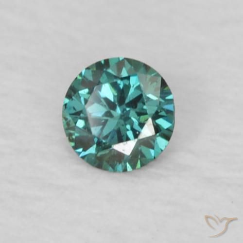 Diamante Verde natural de 0.05 ct, Corte Redondo, VVS