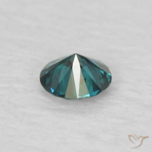 Diamante Verde natural de 0.05 ct, Corte Redondo, VVS
