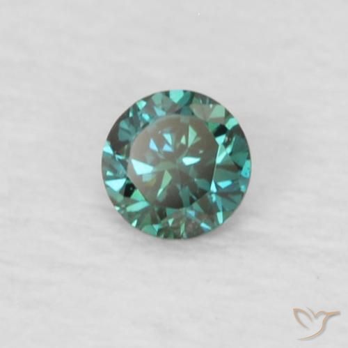 Diamante Verde natural de 0.04 ct, Redondo, VVS