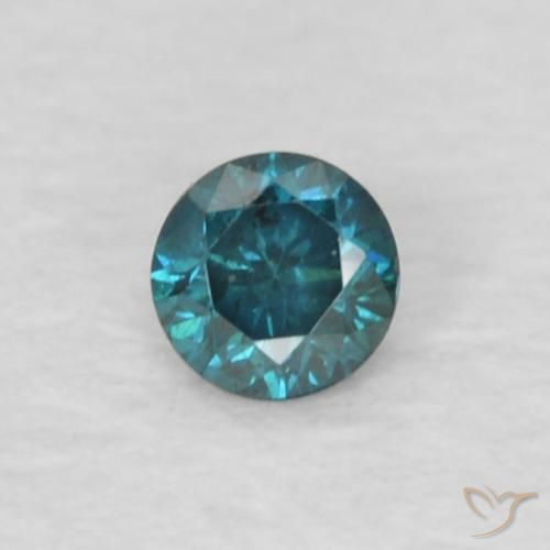 0.04ct Natural Azul Diamante, Redondo, VVS