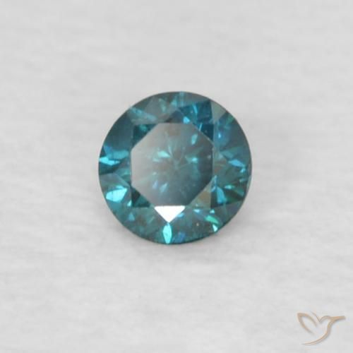 Diamante Azul natural de 0.04 ct, Redondo, VVS
