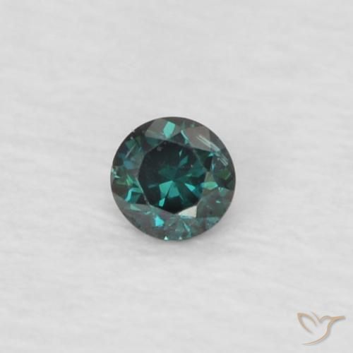 0.03ct Natural Verde Diamante, Redondo, VVS-VS