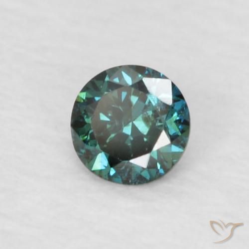 Diamante Verde natural de 0.06 ct, Redondo, VVS-VS