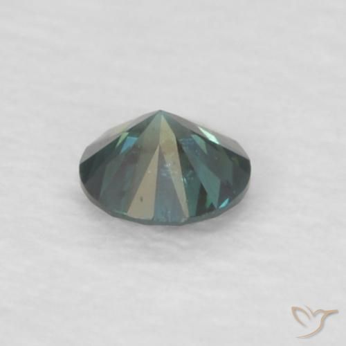 Diamante Verde natural de 0.06 ct, Redondo, VVS-VS