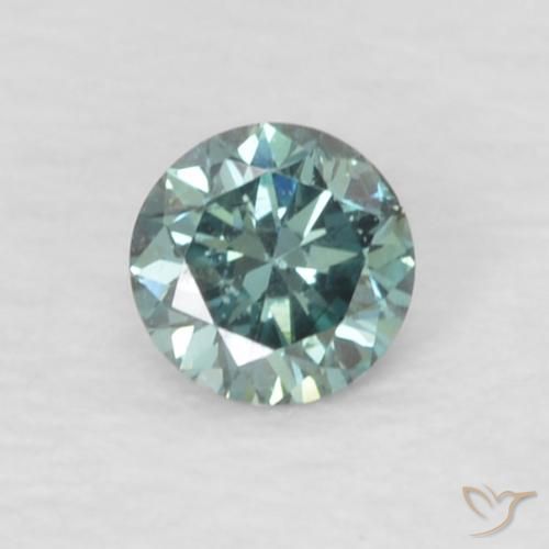 0.06ct Natural Verde Diamante, Redondo, VVS-VS