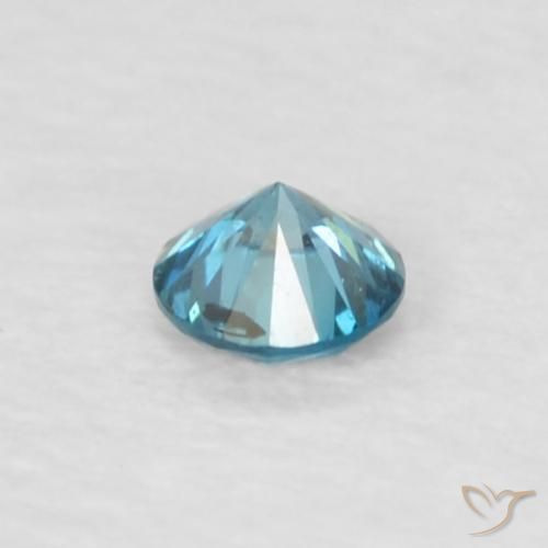 Diamante Azul natural de 0.05 ct, Corte Redondo, VVS-VS