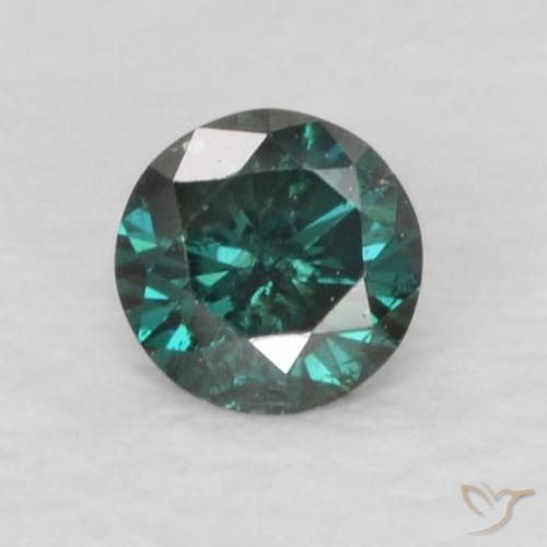 0.08ct Natural Verde Diamante, Redondo, VVS-VS