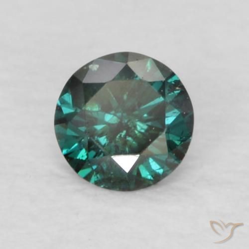 Diamante Verde natural de 0.08 ct, Redondo, VVS-VS