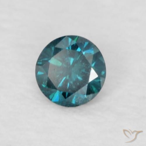 Diamante Azul natural de 0.05 ct, Redondo, VVS-VS
