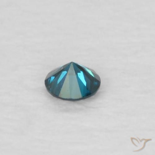 Diamante Azul natural de 0.03 ct, Redondo, VVS-VS