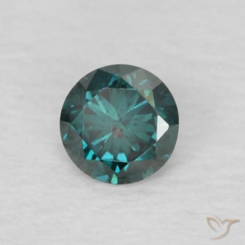 Diamante Verde natural de 0.11 ct, Redondo, VS