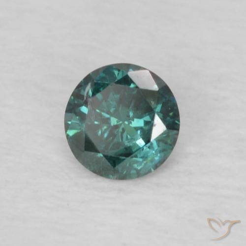 Diamante Verde natural de 0.09 ct, Redondo, VS