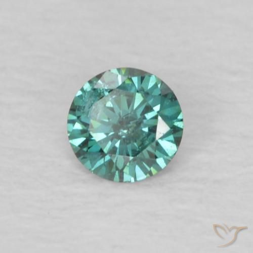 Diamante Verde natural de 0.07 ct, Redondo, VS