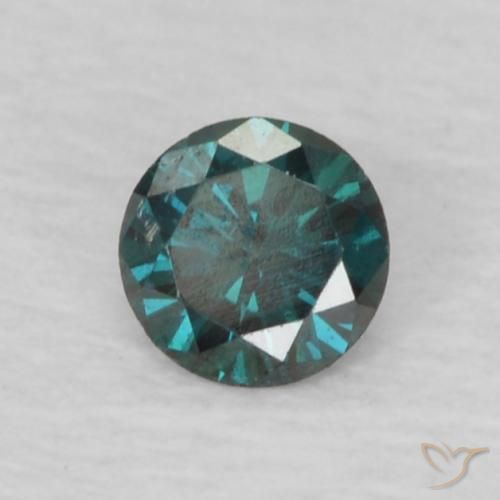 Diamante Verde natural de 0.06 ct, Redondo, VS