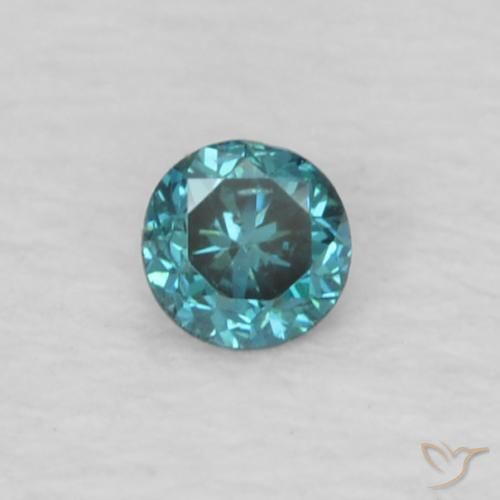 0.04ct Natural Azul Diamante, Redondo, VS