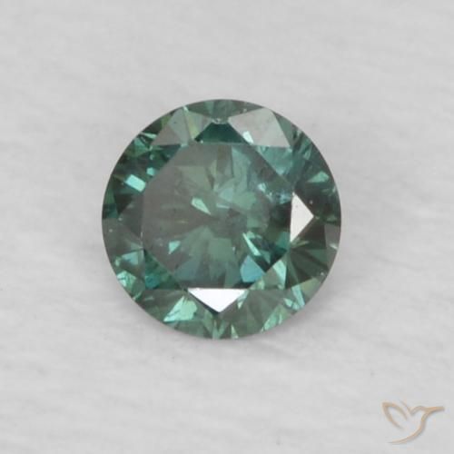 Diamante Verde natural de 0.06 ct, Redondo, VS