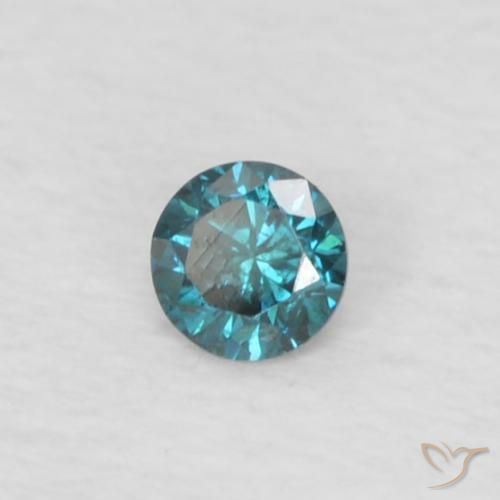 Diamante Azul natural de 0.03 ct, Redondo, VS