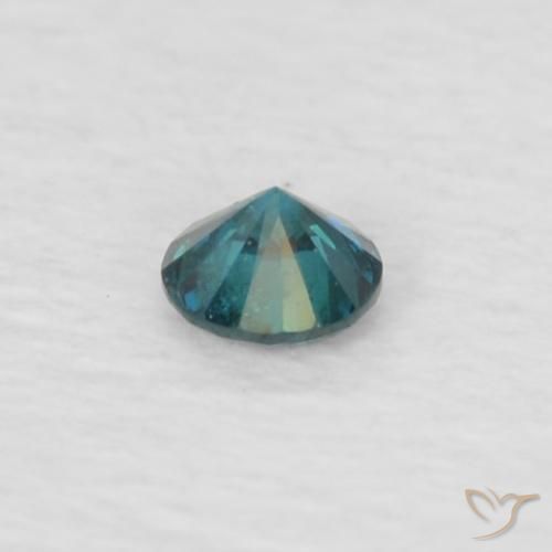 Diamante Azul natural de 0.03 ct, Redondo, VS