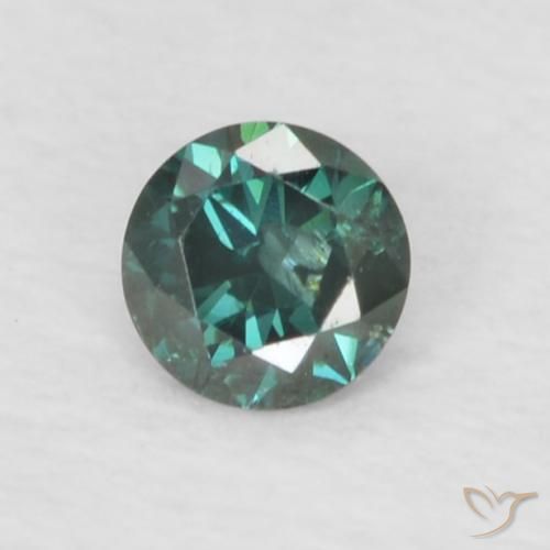 Diamante Verde natural de 0.06 ct, Redondo, VS