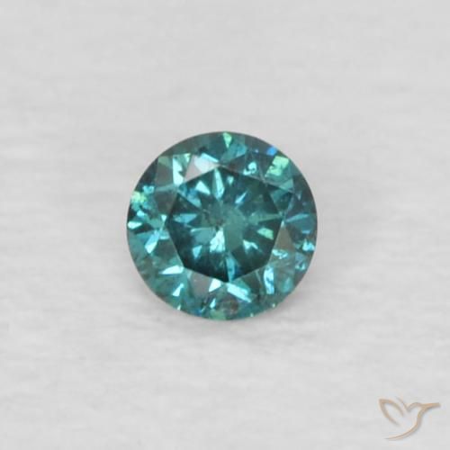 0.04ct Natural Azul Diamante, Redondo, VS