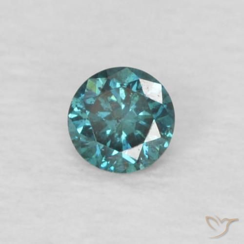Diamante Azul natural de 0.04 ct, Redondo, VS