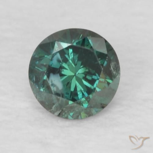 0.11ct Natural Verde Diamante, Redondo, VS