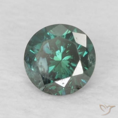 Diamante Verde natural de 0.11 ct, Redondo, VS