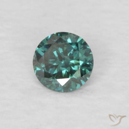 Diamante Verde natural de 0.05 ct, Redondo, VS