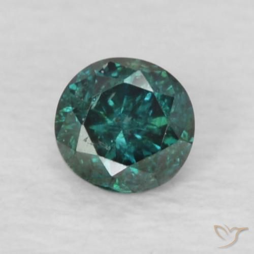 0.08ct Natural Verde Diamante, Redondo, VS