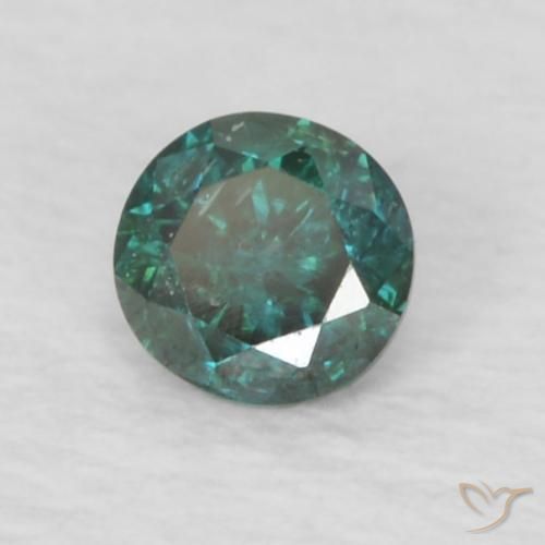 Diamante Verde natural de 0.08 ct, Redondo, VS