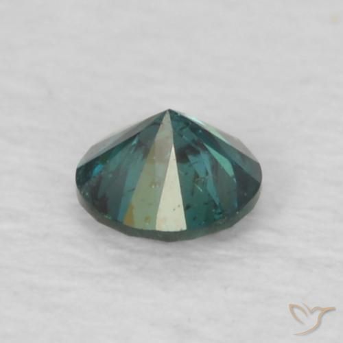 Diamante Verde natural de 0.08 ct, Redondo, VS