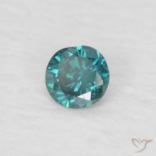 Diamante Verde natural de 0.04 ct, Redondo, VS