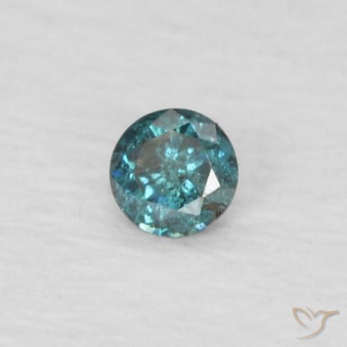 Diamante Verde natural de 0.03 ct, Redondo, VVS-VS