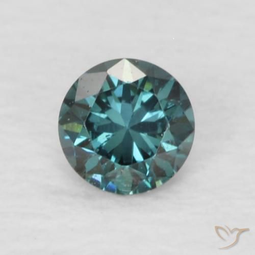 0.08ct Natural Verde Diamante, Redondo, VVS-VS