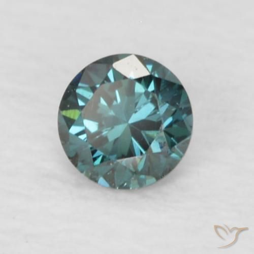 Diamante Verde natural de 0.08 ct, Redondo, VVS-VS