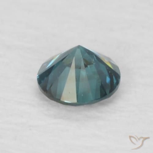 Diamante Verde natural de 0.08 ct, Redondo, VVS-VS